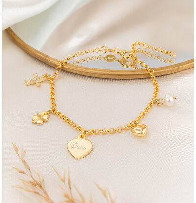 KAYA sieraden Bedelarmband 'Jasseron' | Stel Zelf Samen