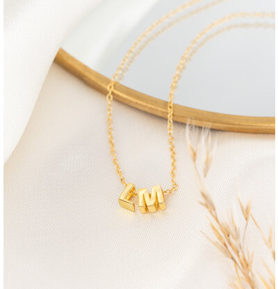 KAYA sieraden Letter Ketting met 2 initialen