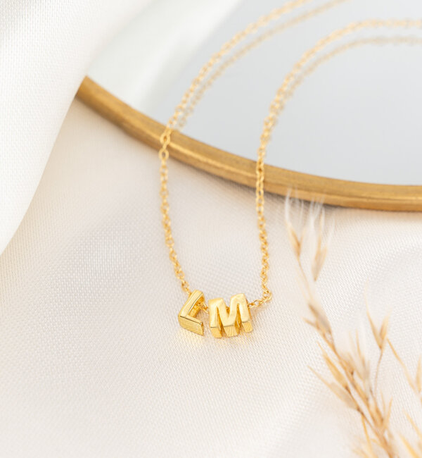 KAYA sieraden Letter Necklace with 2 initials