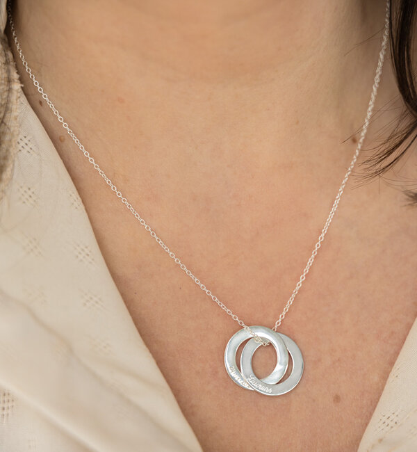 Sieraden Ketting 'Intertwined' met Gravure