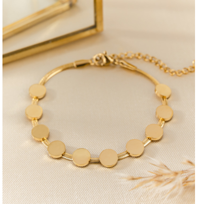 KAYA sieraden Armband Dames 'Little Discs' | Stainless Steel