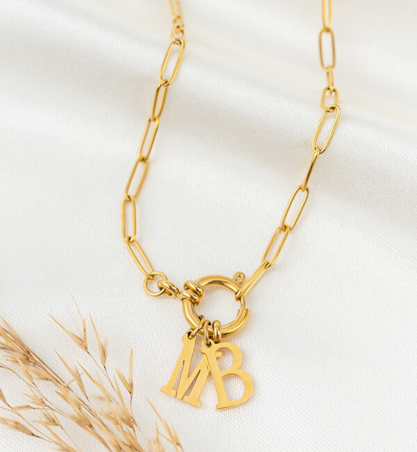 KAYA sieraden Chain necklace with letter | Stainless Steel