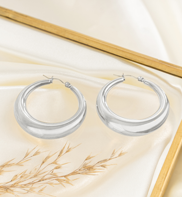 KAYA sieraden Statement Earrings 'Hoops' 38 mm | Stainless Steel