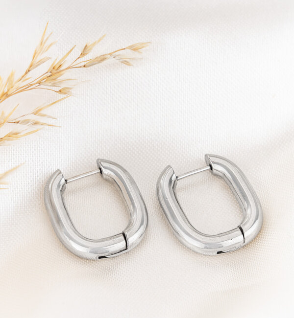 KAYA sieraden Earrings 'Oval' | Stainless Steel