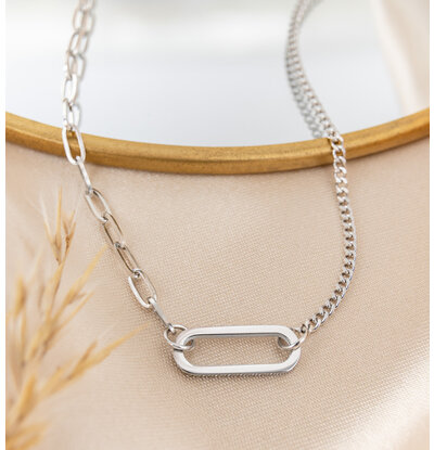KAYA sieraden Chain necklace ‘Oval’ | Stainless Steel