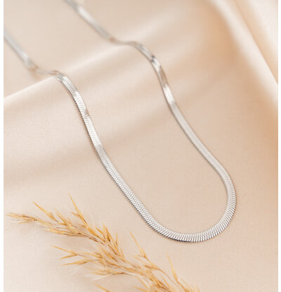 KAYA sieraden Platte Ketting | Stainless Steel