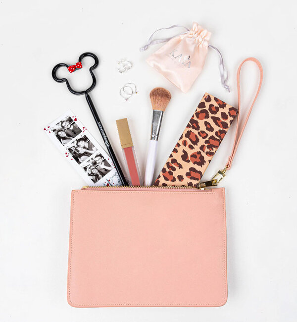 KAYA sieraden Roze Leren Clutch