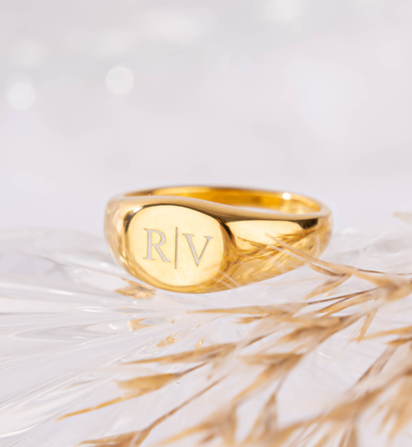 KAYA sieraden Singnet Ring 'Initials'