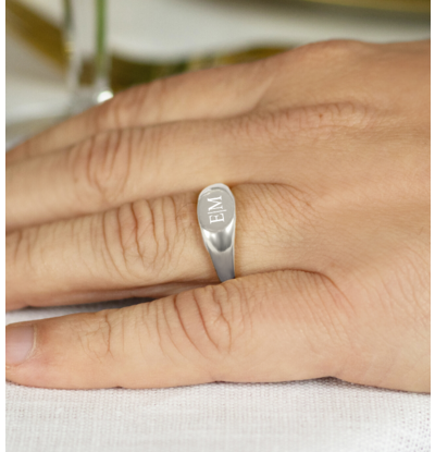 KAYA sieraden Singnet Ring Initialen | Zilver