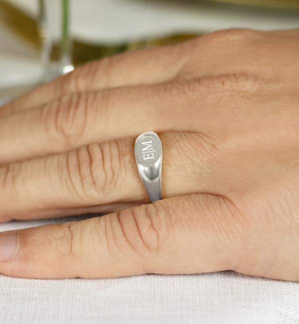KAYA sieraden Signet ring initials | Silver