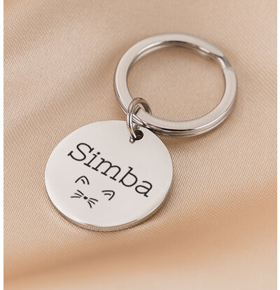 KAYA sieraden Cat Tag with Name | Choose your Symbol