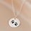 Gegraveerde sieraden Necklace with 2 Paw Prints | Black