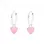 KAYA sieraden Silver Children's Earrings 'Glitter Heart' - Pink