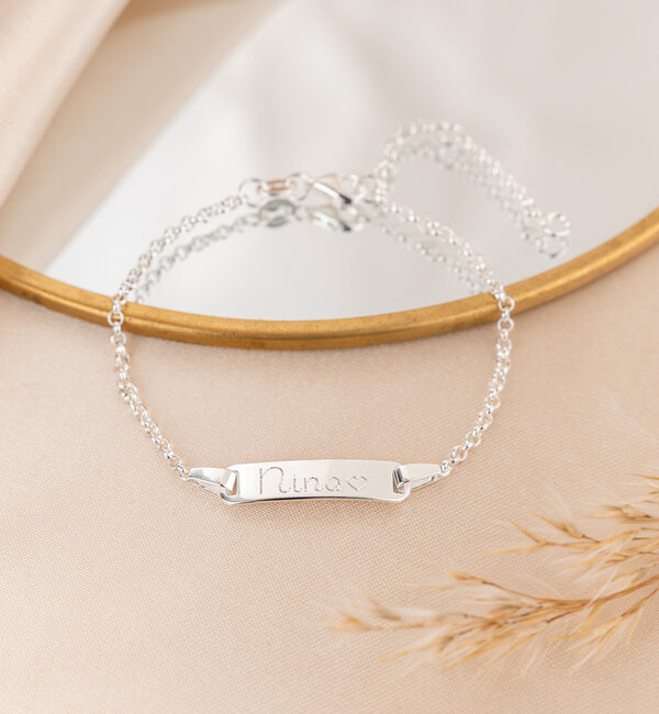 KAYA sieraden Bracelet Set ‘Classic Bar’ with Engraving