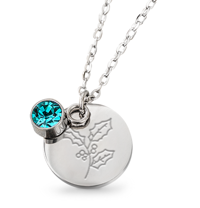 KAYA sieraden Geboortesteen met Geboortebloem Ketting I December