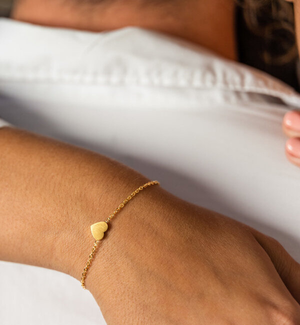 KAYA sieraden Heart bracelet on wish card | Stainless steel