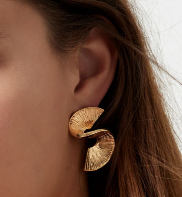 KAYA sieraden Statement Earrings 'S-Shape'| Alloy