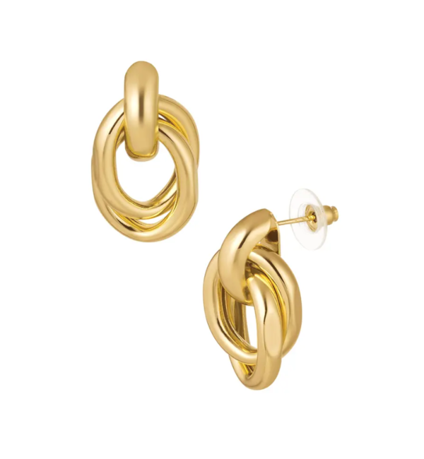 KAYA sieraden Statement Earrings 'Knot' | Metal