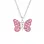 KAYA sieraden Silver children's necklace 'Pink Butterfly'