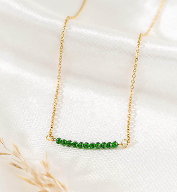 KAYA sieraden Green Necklace 'Urban Chic' | Stainless steel