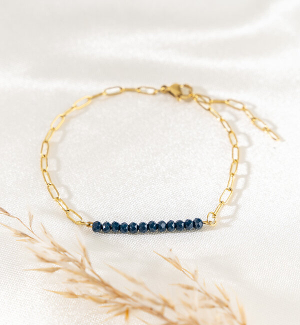 KAYA sieraden Link bracelet Blue 'Urban Chic' | Stainless Steel