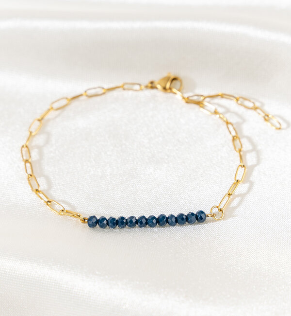 KAYA sieraden Link bracelet Blue 'Urban Chic' | Stainless Steel