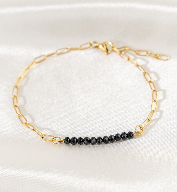 KAYA sieraden Link bracelet Black 'Urban Chic' | Stainless Steel