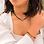 KAYA sieraden Bracelet and Necklace Set Blue with Round Lock 'Urban Chic' | Stainless Steel