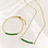 KAYA sieraden Bracelet and Necklace Set Green 'Urban Chic' | Stainless Steel