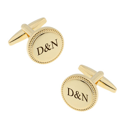 KAYA sieraden Manchetknopen 'Beaded' I RVS