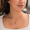KAYA sieraden Necklace with Letter and Green Charm 'Urban Chic' | Stainless steel