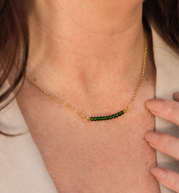 KAYA sieraden Green Necklace 'Urban Chic' | Stainless steel