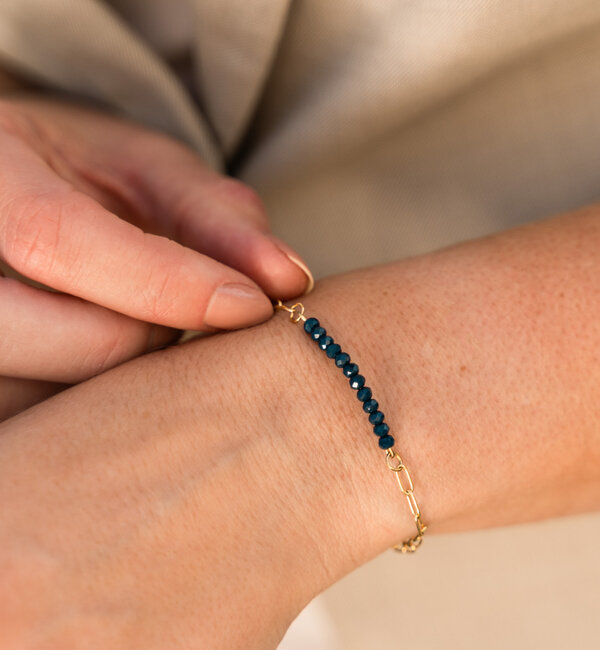 KAYA sieraden Link bracelet Blue 'Urban Chic' | Stainless Steel