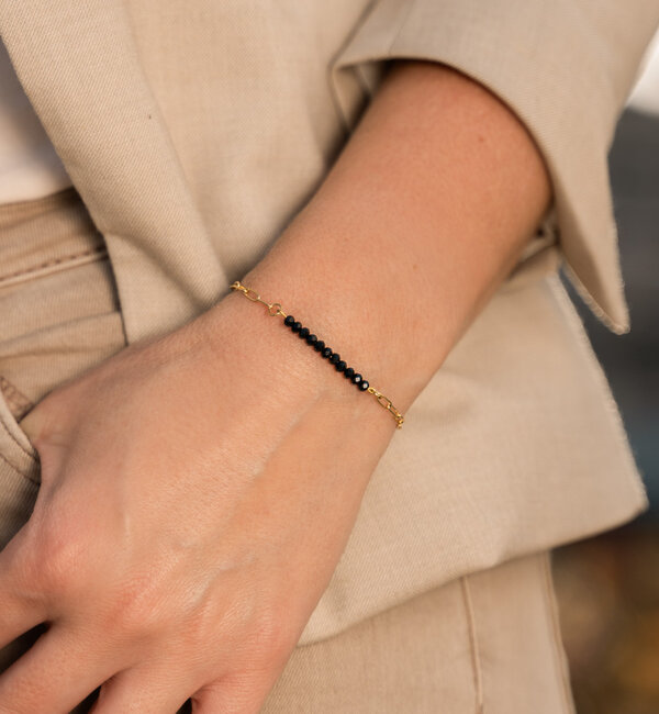 KAYA sieraden Link bracelet Black 'Urban Chic' | Stainless Steel