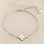 KAYA sieraden Pavé Clover Bracelet with Letter I Zirconia Crystals