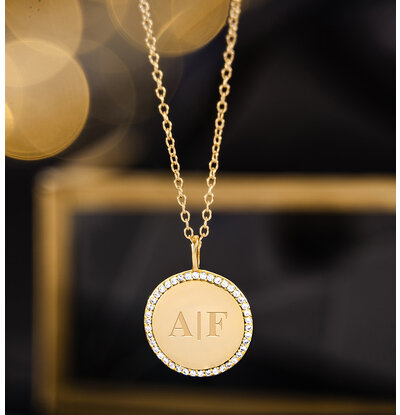 KAYA sieraden Kerst Ketting 'Pavé' I Zirkonia kristallen