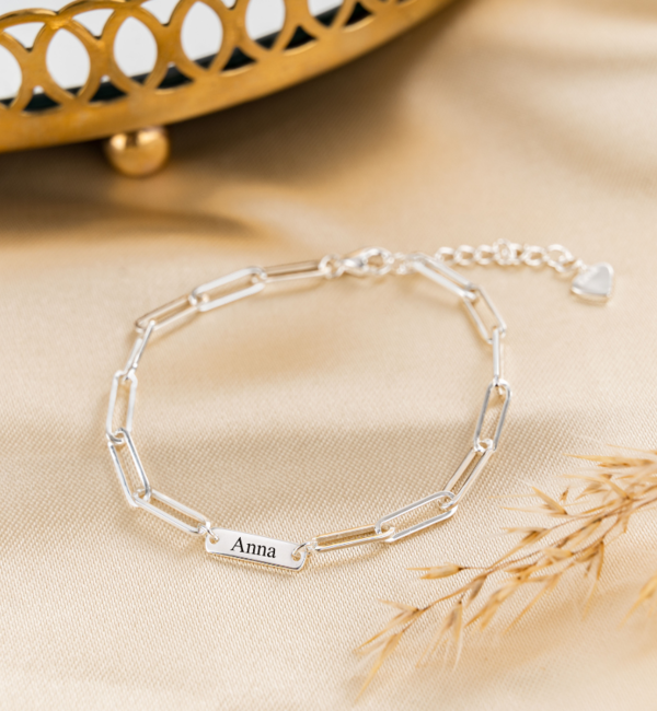 KAYA sieraden Link bracelet with 1 name 'Closed Forever'