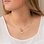 KAYA sieraden Link Necklace with Letter and Pearl 'Nova Pérola' | Stainless steel