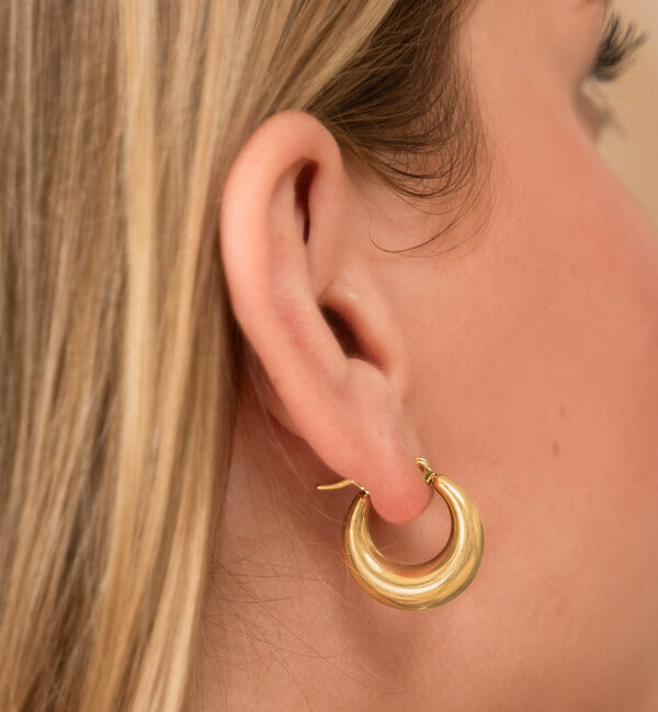 KAYA sieraden Statement hoop earrings ‘Hoops’ 20 mm | Stainless Steel