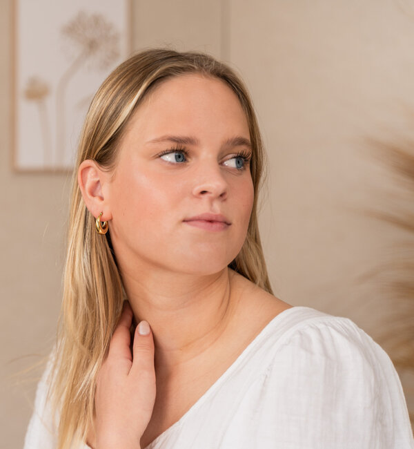 KAYA sieraden Statement hoop earrings ‘Hoops’ 20 mm | Stainless Steel