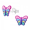KAYA sieraden Silver Children's Earrings 'Rainbow Butterfly'