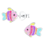 KAYA sieraden Silver children’s earrings ‘Little Fish’ with glitter