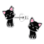 KAYA sieraden Silver Children's Earrings 'Black Cat'