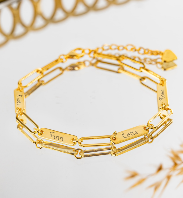 KAYA sieraden Kerst Schakelarmband met Naam 'Closed Forever'