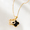 KAYA sieraden Pavé Clover Necklace | Stainless Steel - Black