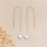 KAYA sieraden Long Clover Earrings | Stainless Steel - White