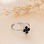 KAYA sieraden Clover Ring | Stainless Steel - Black