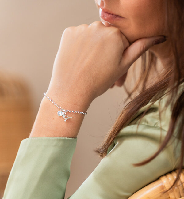 KAYA sieraden Armband 'Nature' met Letterbedel