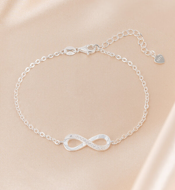 KAYA sieraden Silver bracelet 'You are loved for Infinity'