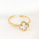 KAYA sieraden Clover Ring | Stainless Steel - White